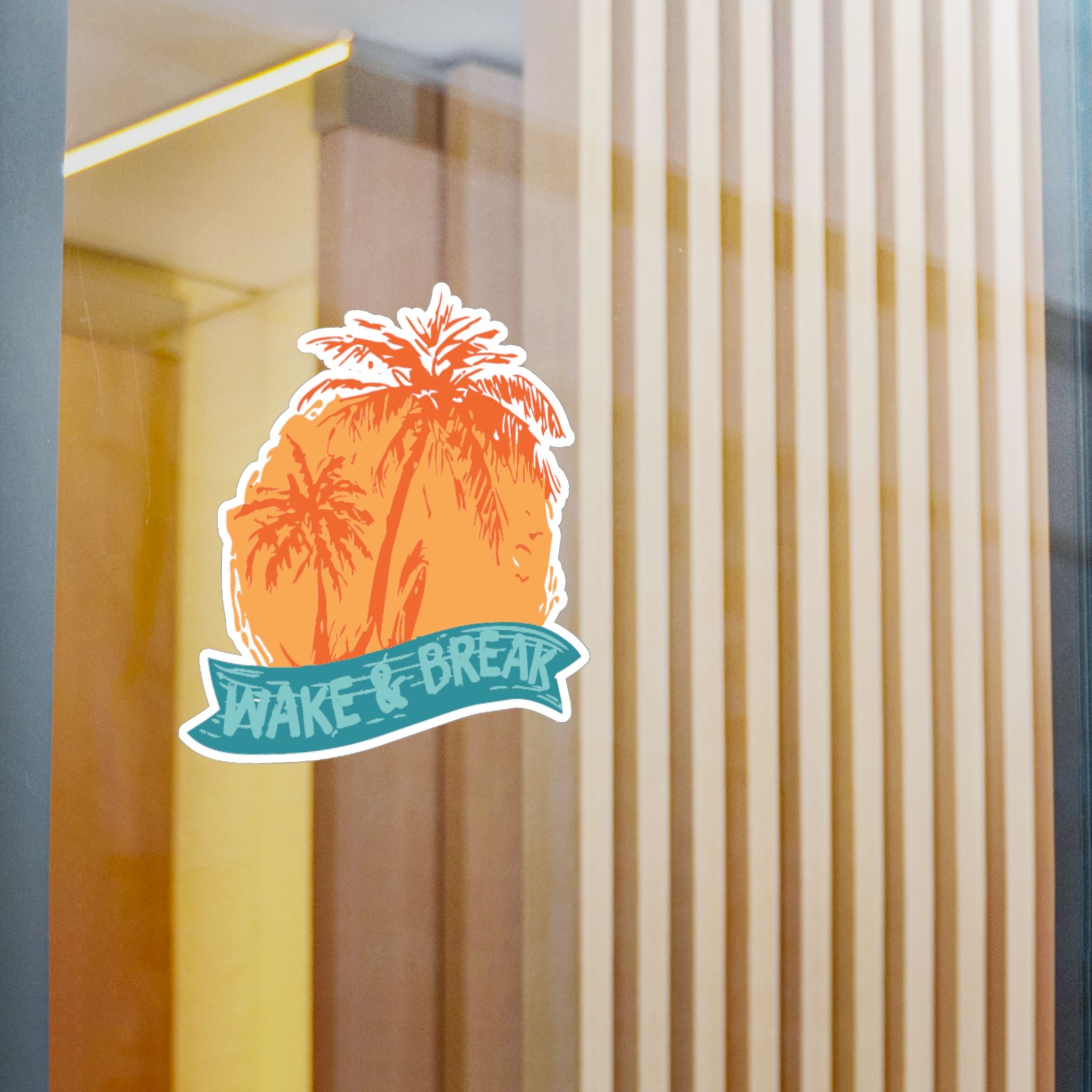 Wake & Break Sunset Sticker