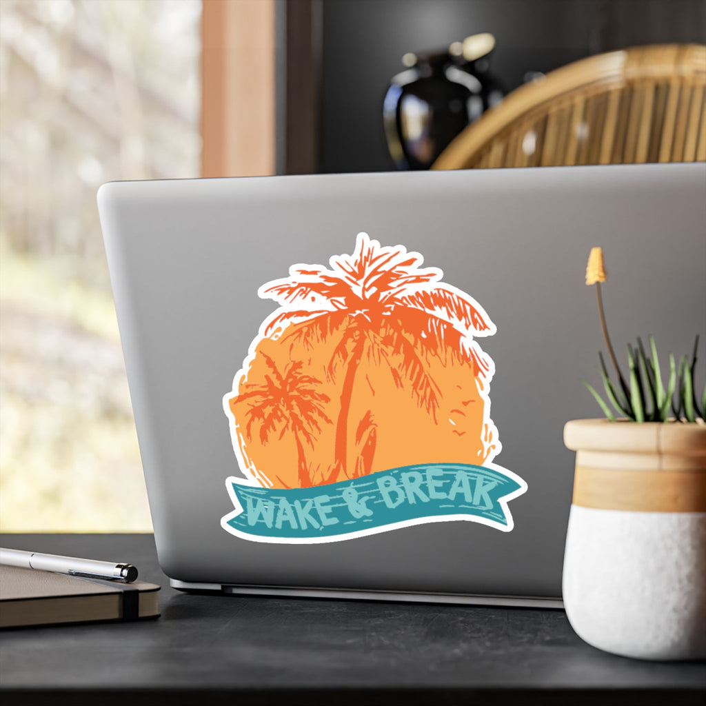Wake & Break Sunset Sticker