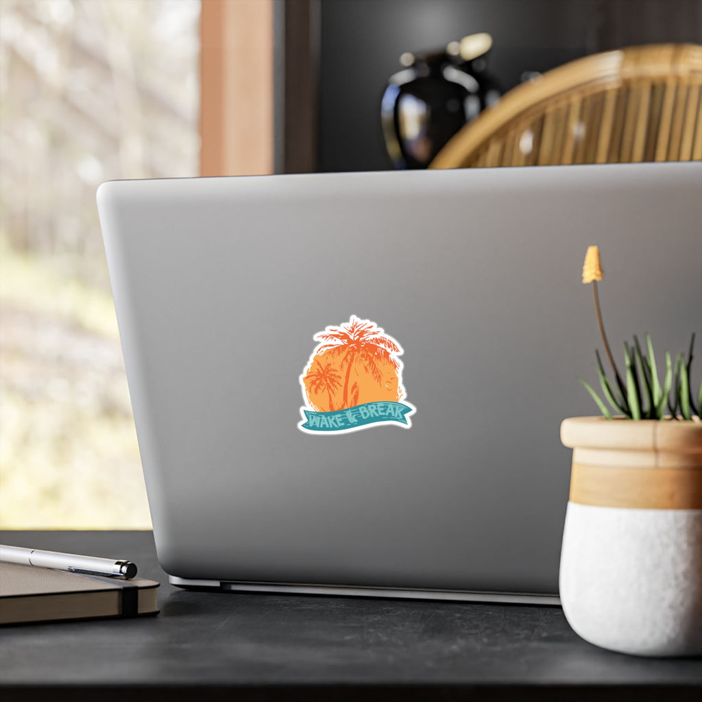 Wake & Break Sunset Sticker
