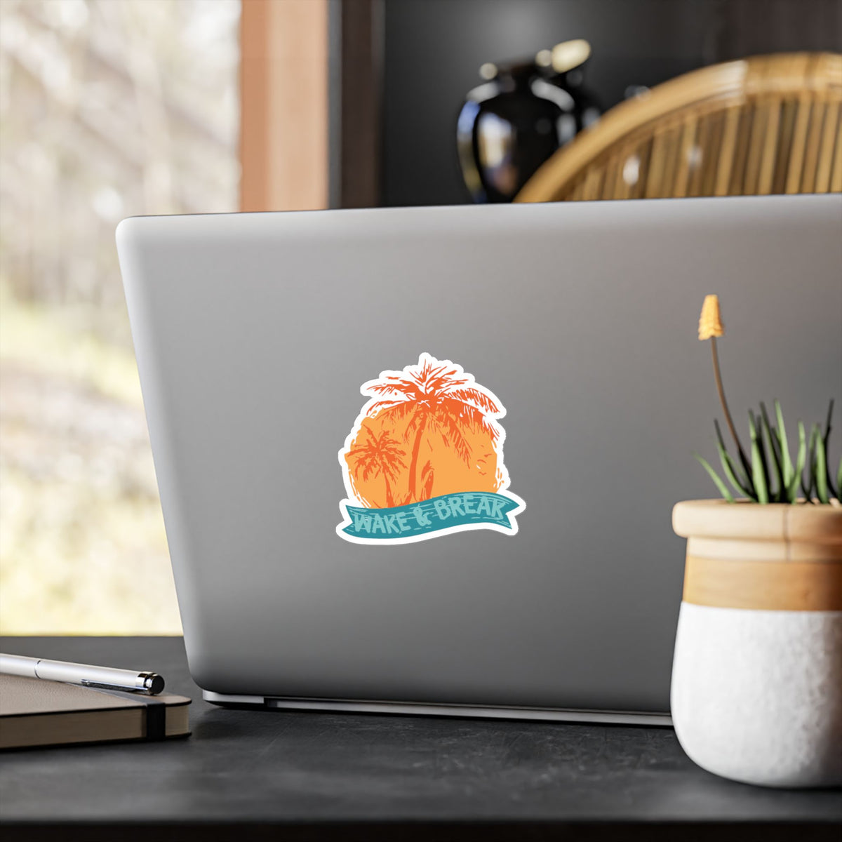 Wake & Break Sunset Sticker