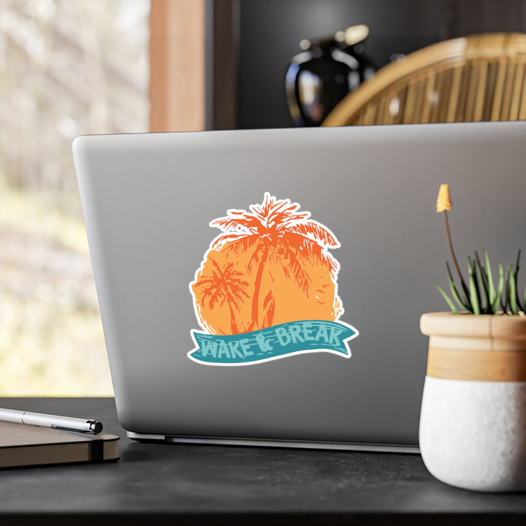 Wake & Break Sunset Sticker