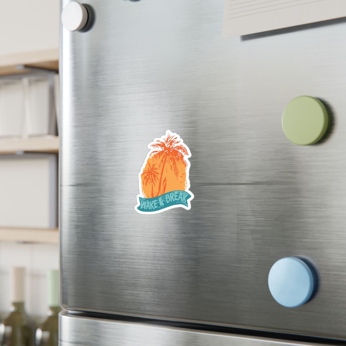 Wake & Break Sunset Sticker