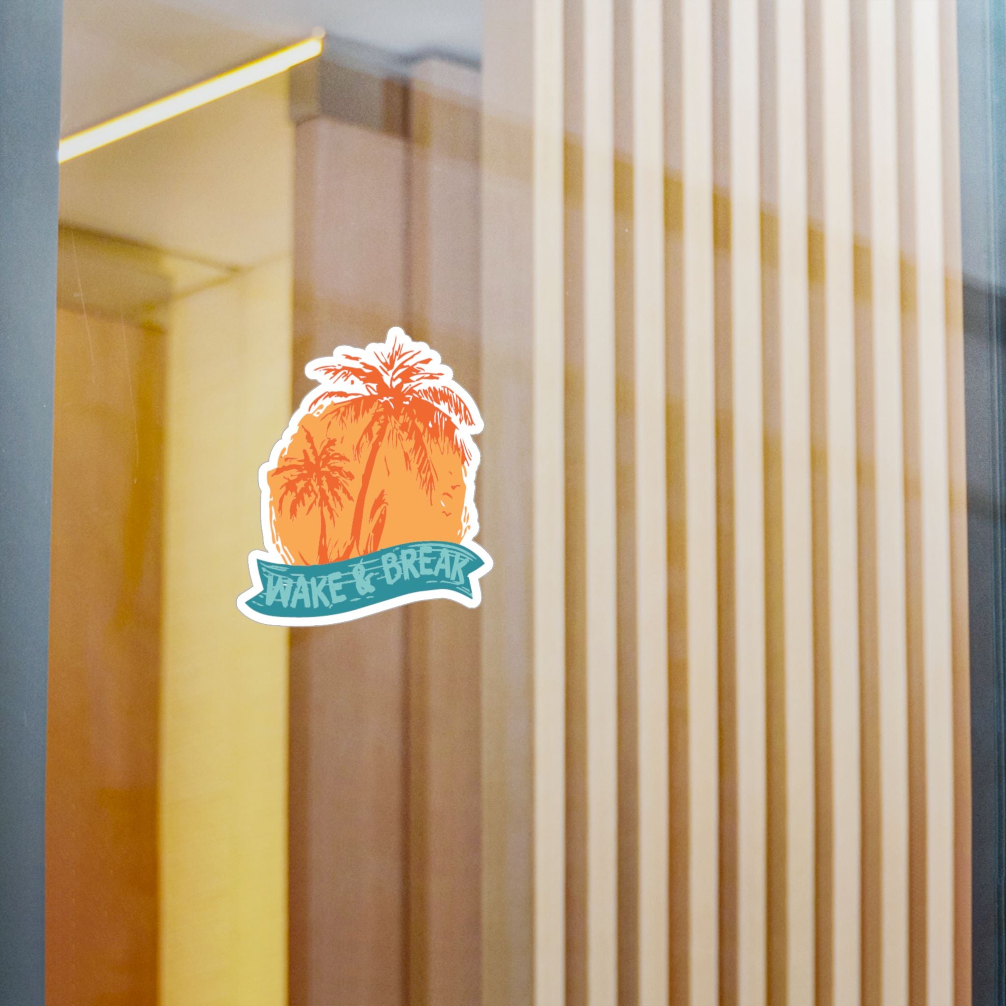 Wake & Break Sunset Sticker