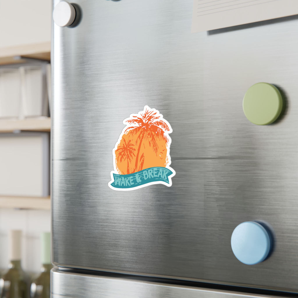 Wake & Break Sunset Sticker