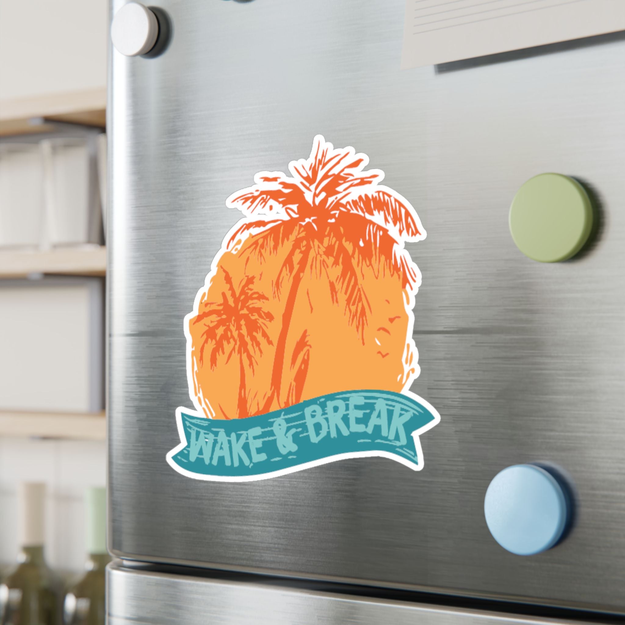 Wake & Break Sunset Sticker